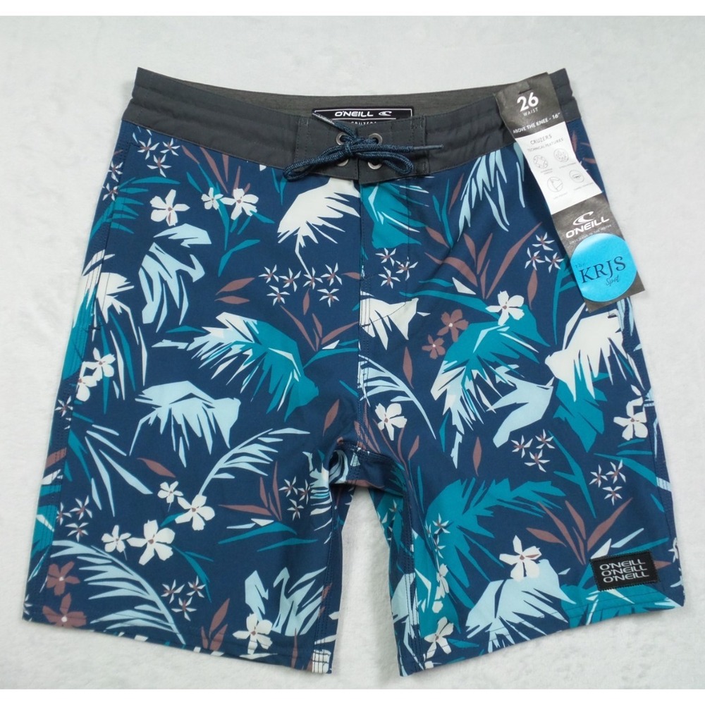 ONeill Shorts Mens‎ Size 26 Blue Hyperfreak Stretch Cruzers Boardshorts NWT
